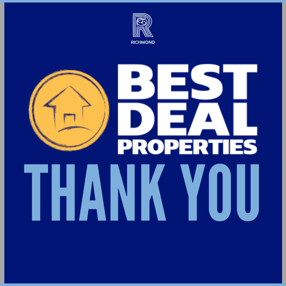 Best Deal Properties has become a corporate sponsor for Richmond Foundation